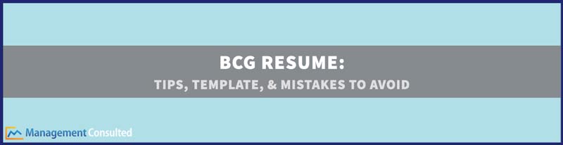 bcg resume, bcg resume template, consulting resume, consulting resume template
